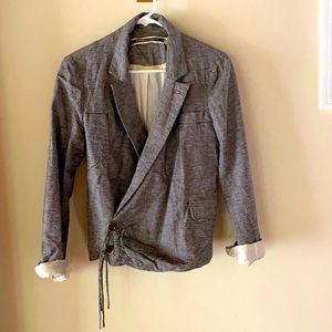 Anthropologie Daughters of the Liberation cream dark grey jacket